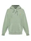 Carhartt Green Hoodie In Cotton With Logo In Green