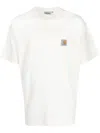 Carhartt Cotton T-shirt With Logo Patch In Nude