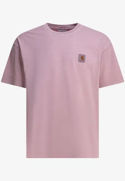 Carhartt Nelson Logo Patch T-shirt In Purple