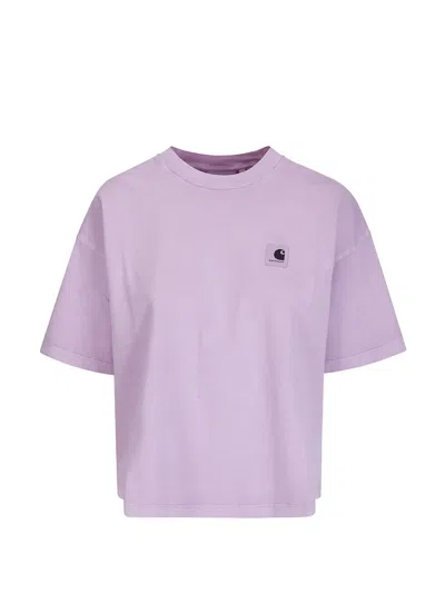 Carhartt Nelson Logo T-shirt In Purple