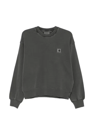 Carhartt Nelson Logo-patch Sweatshirt In Grey