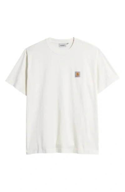 Carhartt Nelson Oversize Logo Patch T-shirt In Wax Garment Dyed
