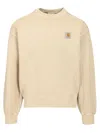 Carhartt Nelson Crew Neck Sweater In Beige O Tan