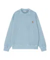 Carhartt Cotton Sweatshirt With Washed Out Effect In Blue