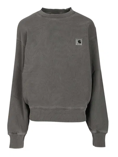 Carhartt Nelson Sweatshirts Black In Gray