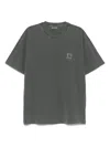 Carhartt Nelson Logo-patch Cotton T-shirt In Grey