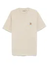 Carhartt Mens Fleur De Sel Nelson Crewneck Cotton-jersey T-shirt In Neutrals