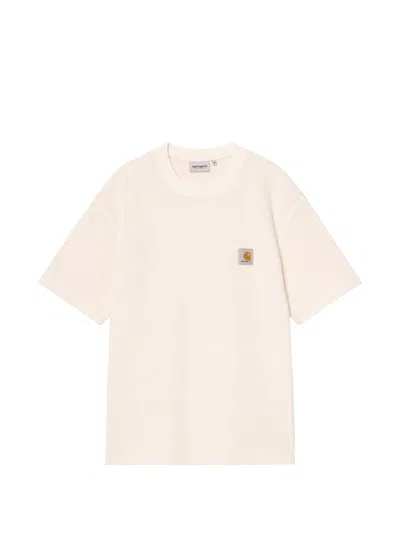 Carhartt Nelson Waffle Short-sleeve Polo Shirt In Neutral