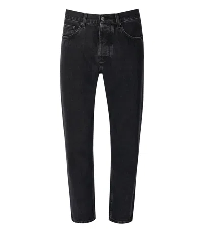 Carhartt Wip Newel Anthracite Grey Jeans In Black