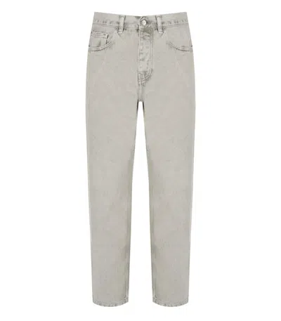 Carhartt Wip Newel Opuntia Chalk Wash Jeans In Silver