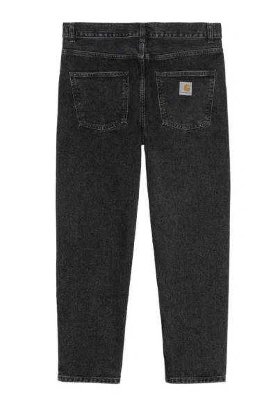 Carhartt Newel Pant Maitland Denim Black Stone Washed In Navy