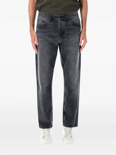 Carhartt Newel Washed-effect Logo-patch Jeans In Animal Print