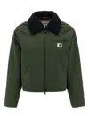 Carhartt Newkirk Corduroy-collar Bomber Jacket In Green