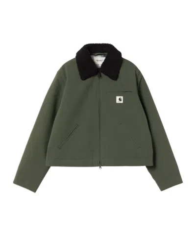 Carhartt Newkirk Corduroy-collar Bomber Jacket In Green