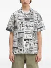 Carhartt Newspaper-print Short-sleeve Shirt In Pattern
