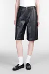 Carhartt Norwich Dk Short Shorts In Black Faux Leather In Black