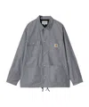 Carhartt Work In Progress Notus Cotton Poplin Coach Jacket In Gray