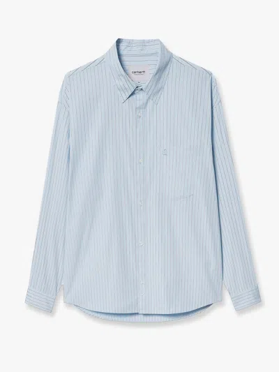 Carhartt Notus Striped Cotton Shirt In Blue