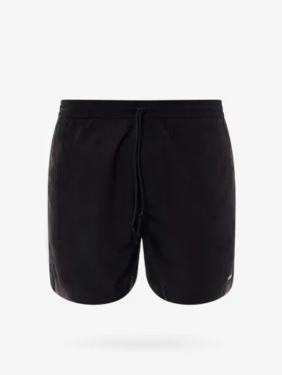 Carhartt Nylon Swim Trunk With Embroidered Logo In Black