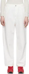 Carhartt Off-white Brandon Single Knee Trousers In Wax Rinsed