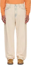 Carhartt Off-white Landon Jeans In Brown