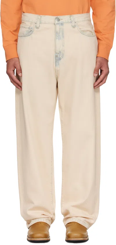 Carhartt Off-white Landon Jeans In Brown
