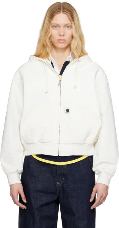 Carhartt Off-white Og Active Jacket In Wax Rinsed