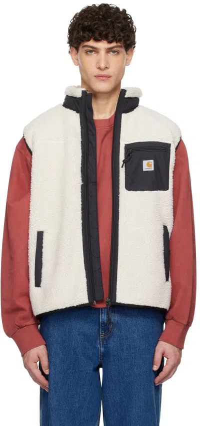 Carhartt Off-white Prentis Liner Vest In 2duxx Moonbeam / Bla
