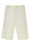 Carhartt Wip  Single Knee Off-white Bermuda Shorts In Off White