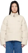 Carhartt Zippered Down Jacket In Moonbeam / Black