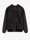 Carhartt Og Active 50years Anniversary Leather Bomber In Black