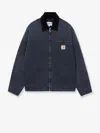 Carhartt Corduroy-collar Quilted Jacket In Blue