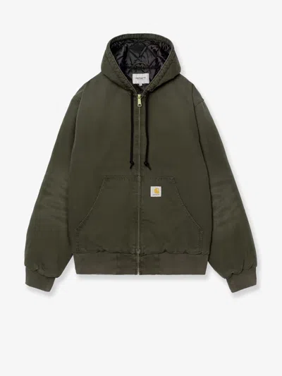 Carhartt Hooded Quilted-lined Jacket In Green