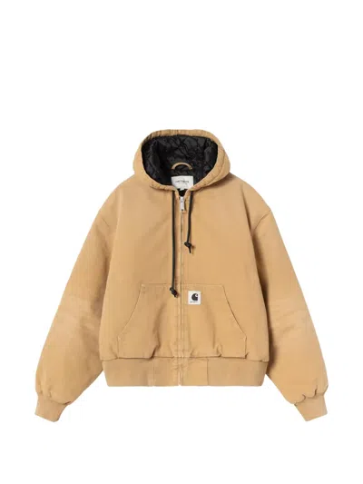 Carhartt Og Active Hooded Jacket In Brown