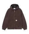 Carhartt Brown Og Active Jacket Hooded Jacket In Brown