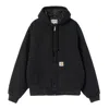 Carhartt Functional Organic Cotton Jacket With Structured Silhouette In Black