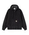 Carhartt Work In Progress Active Canvas Hooded Jacket In Black