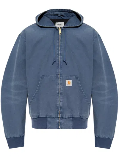 Carhartt Og Active Cotton-canvas Hooded Jacket In Blue