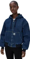 Carhartt Omens Blue Og Active Padded Cotton Jacket In Blue
