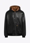 Carhartt Wip Og Active Jacket 50th Anniversary Edition Leather In Black