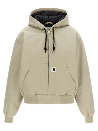 Carhartt Og Active Puffer Jackets Beige In Metallic