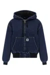 Carhartt Active Hooded Denim Jacket In Blue