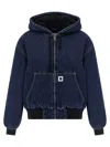 Carhartt Active Hooded Denim Jacket In Blue