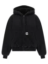 Carhartt Wide-fit Jacket In Dearborn Canvas With Quilted Lining In Black