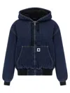 Carhartt Active Hooded Denim Jacket In Blue