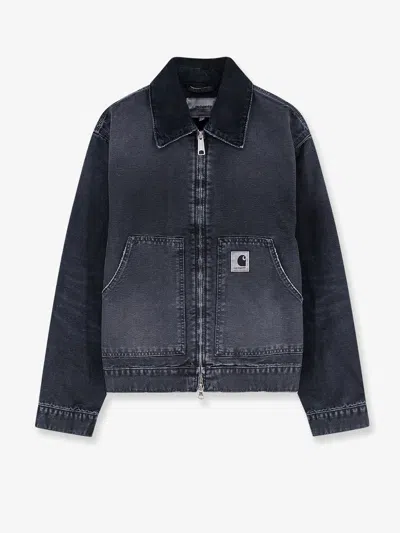 Carhartt Og Arcan Black Denim Jacket In Multi