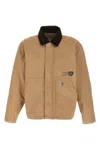 Carhartt Work In Progress Og Arcan Graphic Organic Cotton Canvas Jacket In Brown