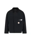 Carhartt Work In Progress Og Arcan Graphic Organic Cotton Canvas Jacket In Black