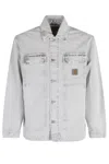 Carhartt Wip Button-up Organic Cotton Jacket In Gray
