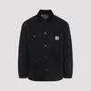 Carhartt Wip Structured Organic Cotton Casual Jacket In Black